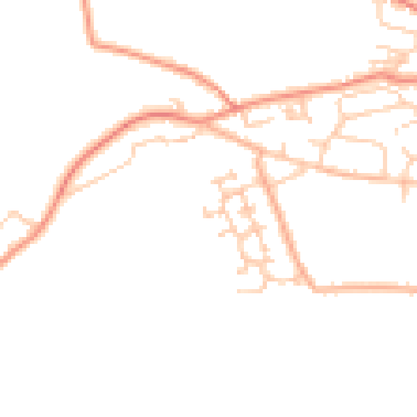 Daytime road noise heatmap for BD22 6FG