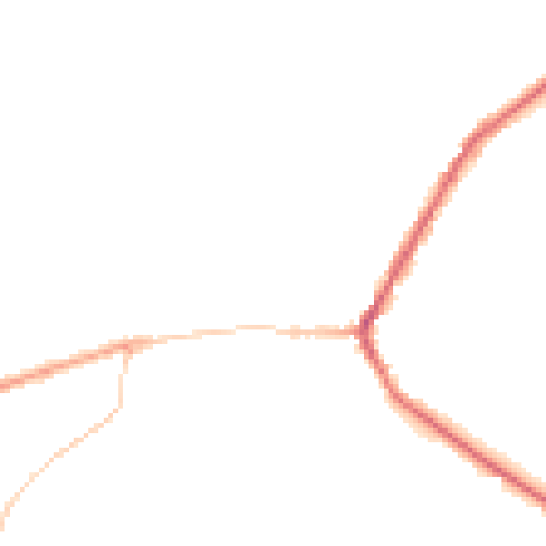 Night-time road noise heatmap for BD22 9DT