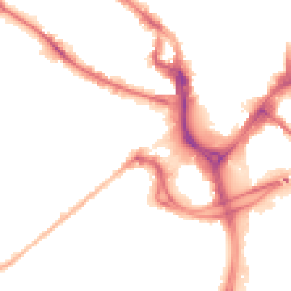 Night-time road noise heatmap for BD7 1AA
