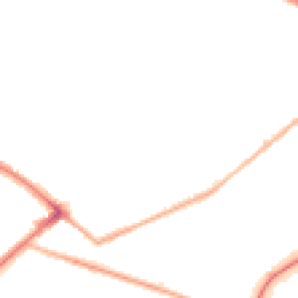 Night-time road noise heatmap for BD7 1AE