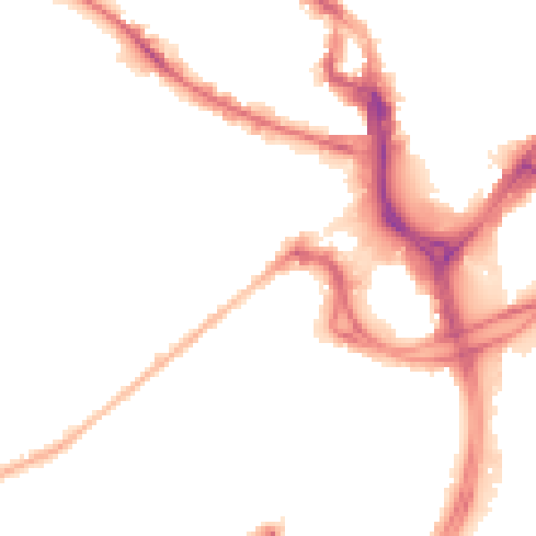 Night-time road noise heatmap for BD7 1AF