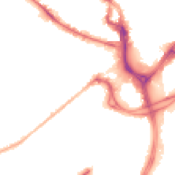 Night-time road noise heatmap for BD7 1AG