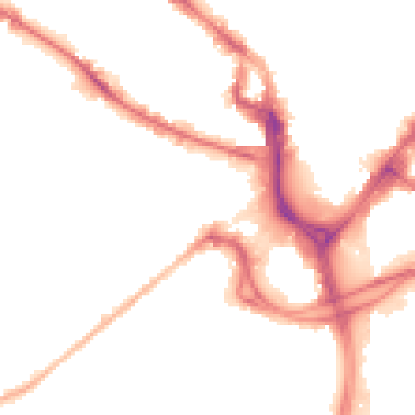 Night-time road noise heatmap for BD7 1AL
