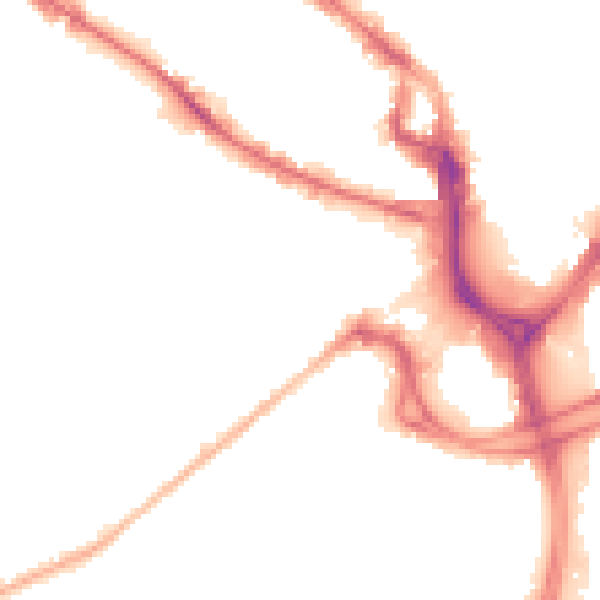 Night-time road noise heatmap for BD7 1AT