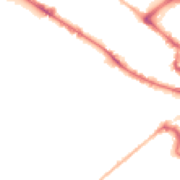 Night-time road noise heatmap for BD7 1BP