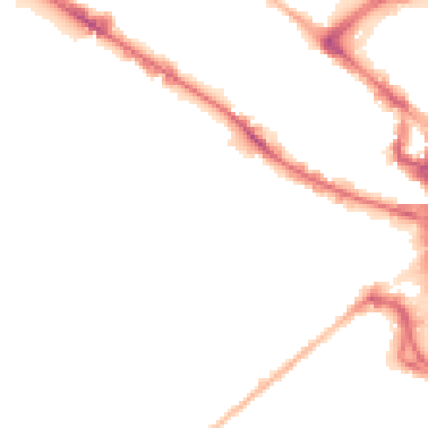 Night-time road noise heatmap for BD7 1BS