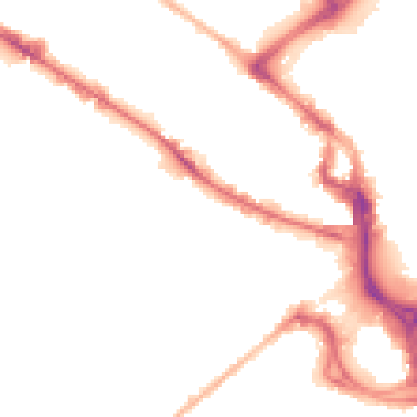 Night-time road noise heatmap for BD7 1DD