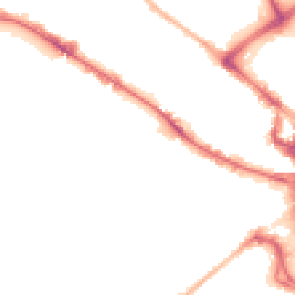 Night-time road noise heatmap for BD7 1DF