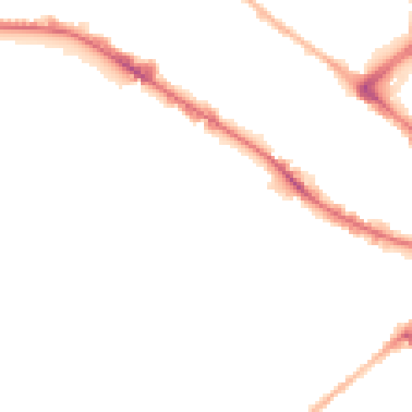 Night-time road noise heatmap for BD7 1DL