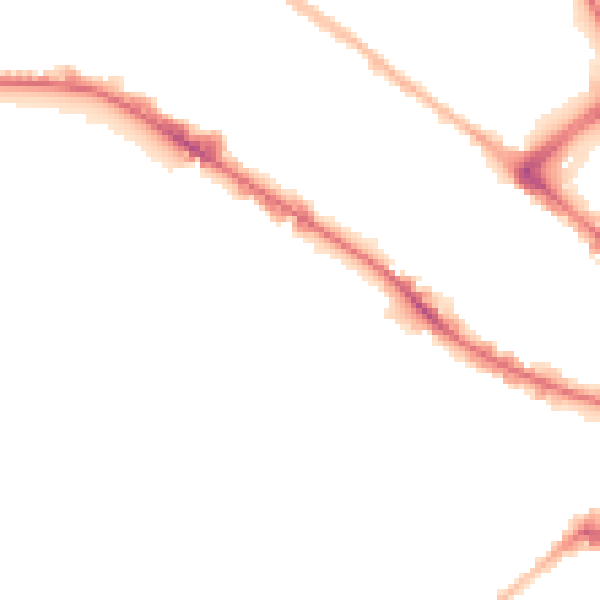 Night-time road noise heatmap for BD7 1HT
