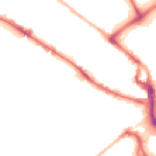 Night-time road noise heatmap for BD7 1HX