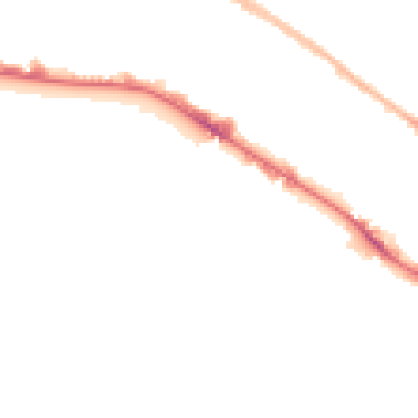 Night-time road noise heatmap for BD7 1JB