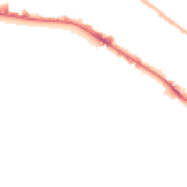 Night-time road noise heatmap for BD7 1JP