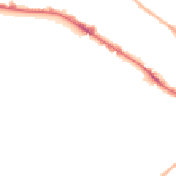 Night-time road noise heatmap for BD7 1JS
