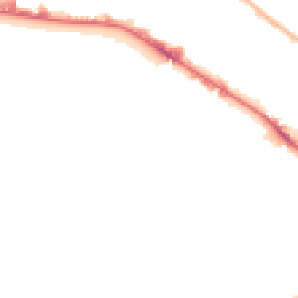 Night-time road noise heatmap for BD7 1JY