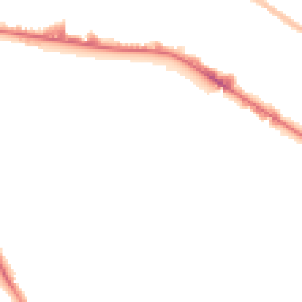 Night-time road noise heatmap for BD7 1LB