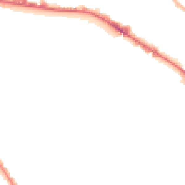 Night-time road noise heatmap for BD7 1LN