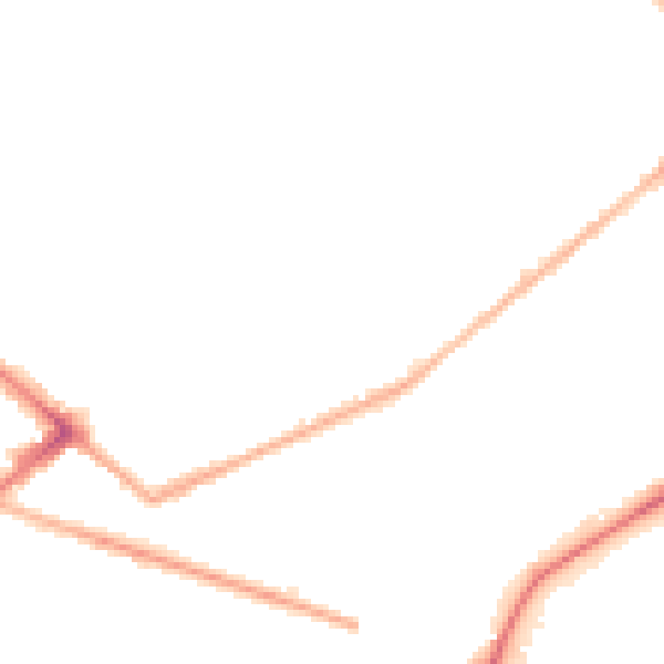 Night-time road noise heatmap for BD7 1RQ