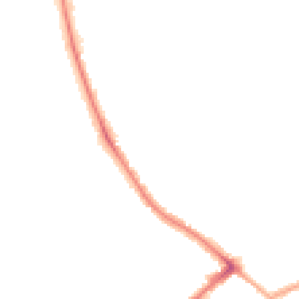 Night-time road noise heatmap for BD7 2DF