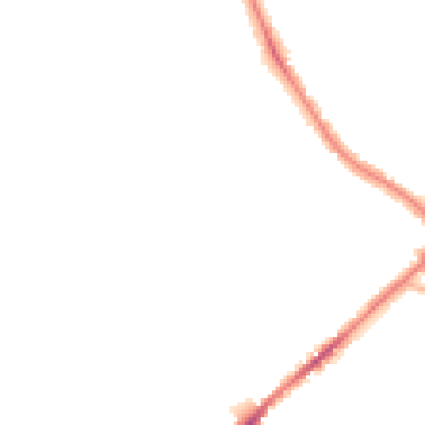 Night-time road noise heatmap for BD7 2ES