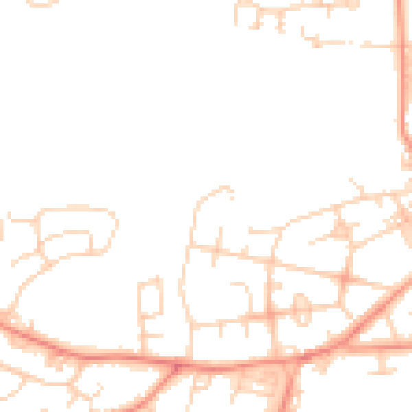 Daytime road noise heatmap for BD7 2RT