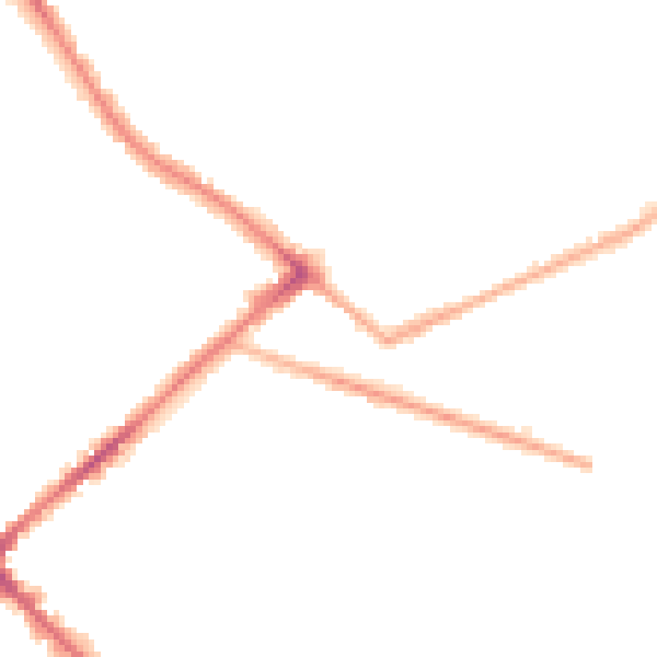 Night-time road noise heatmap for BD7 3BB