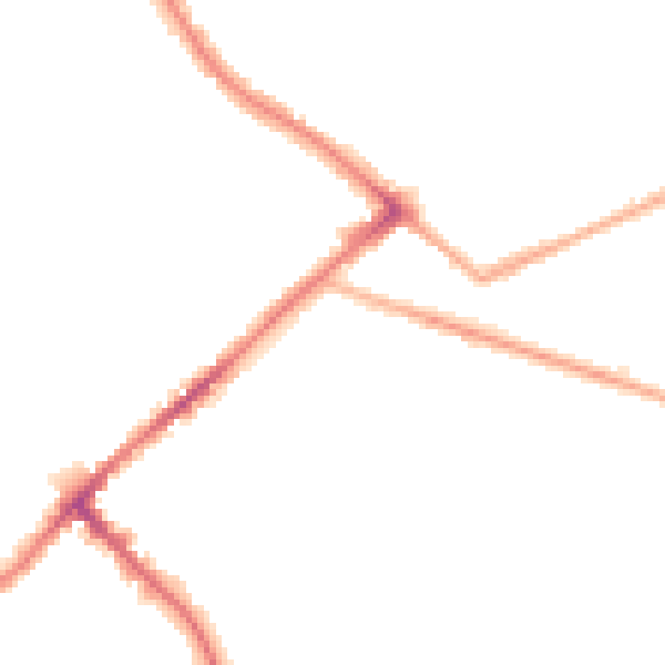 Night-time road noise heatmap for BD7 3BH