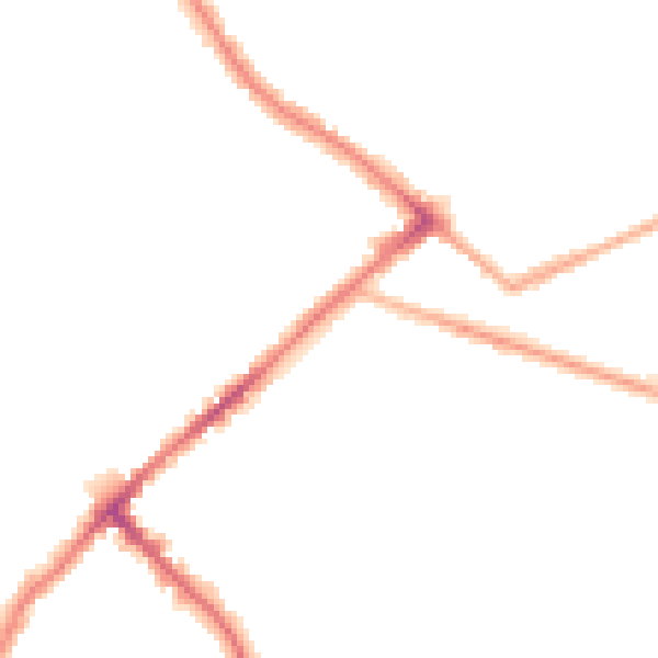 Night-time road noise heatmap for BD7 3BQ