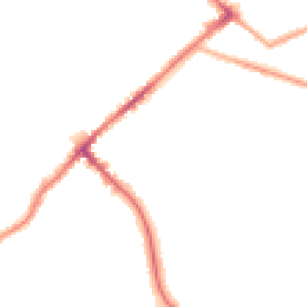 Night-time road noise heatmap for BD7 3BS