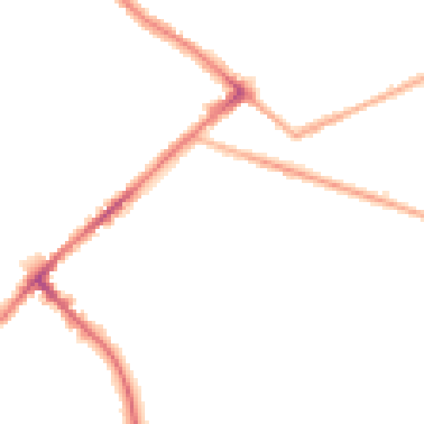 Night-time road noise heatmap for BD7 3BW