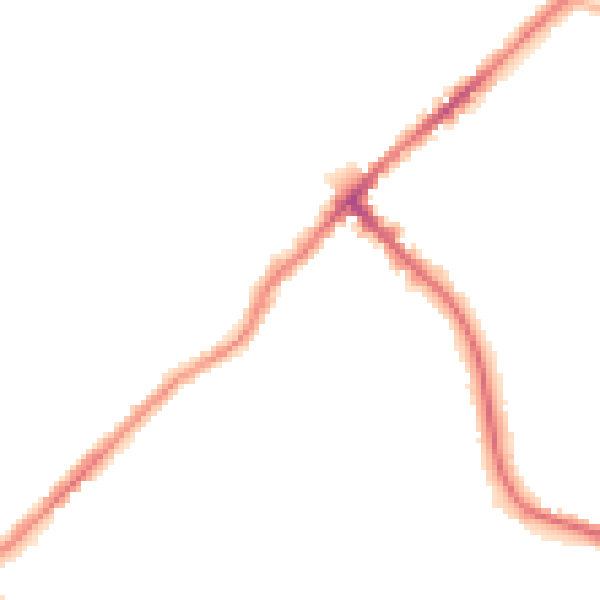 Night-time road noise heatmap for BD7 3DS