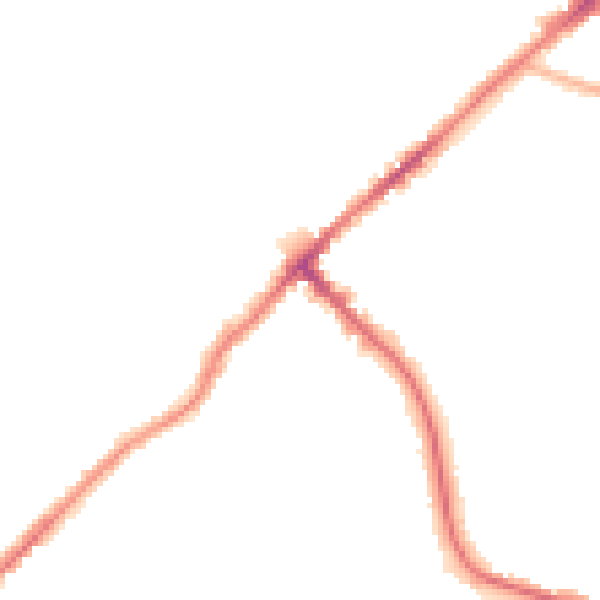 Night-time road noise heatmap for BD7 3DY