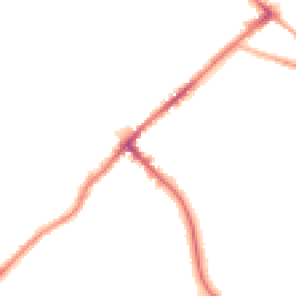 Night-time road noise heatmap for BD7 3DZ