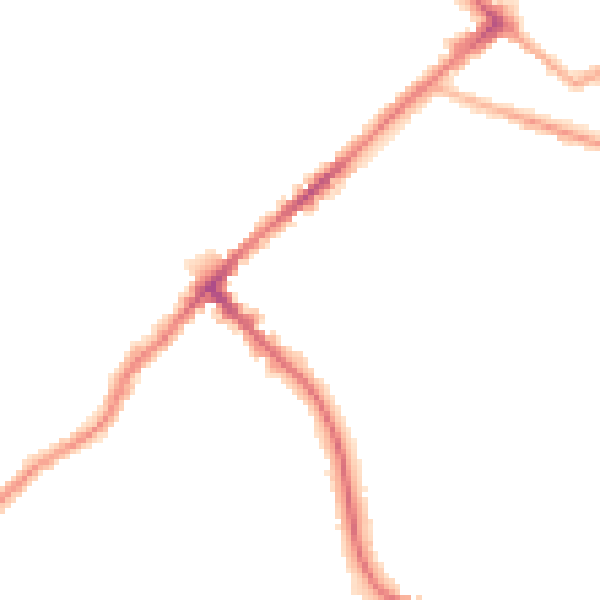 Night-time road noise heatmap for BD7 3ED