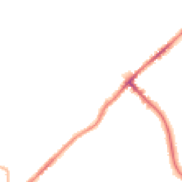 Night-time road noise heatmap for BD7 3EJ