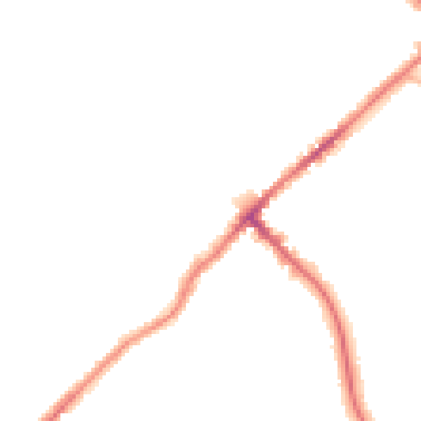 Night-time road noise heatmap for BD7 3EX