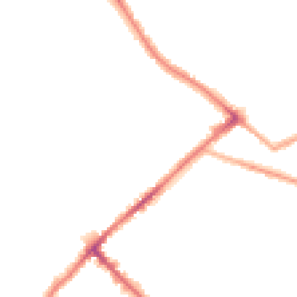 Night-time road noise heatmap for BD7 3JE