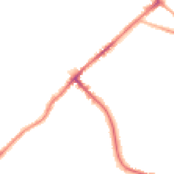 Night-time road noise heatmap for BD7 3JT