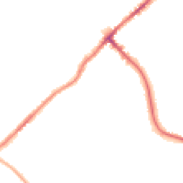 Night-time road noise heatmap for BD7 3LF