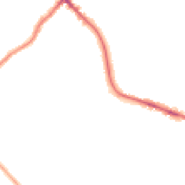 Night-time road noise heatmap for BD7 3LG