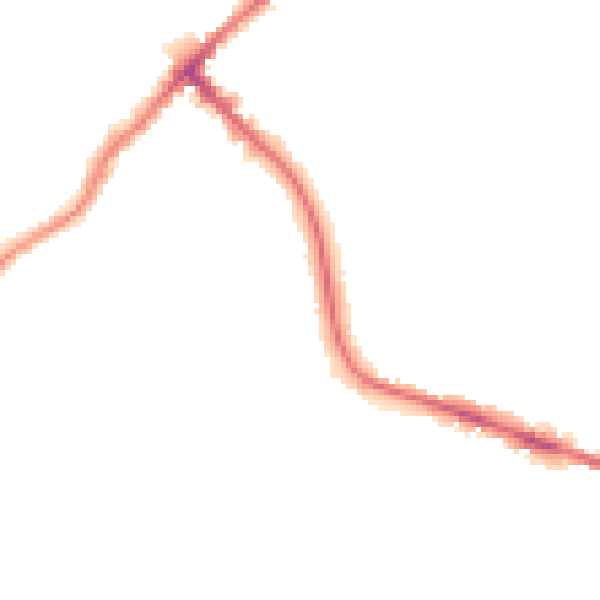 Night-time road noise heatmap for BD7 3NB