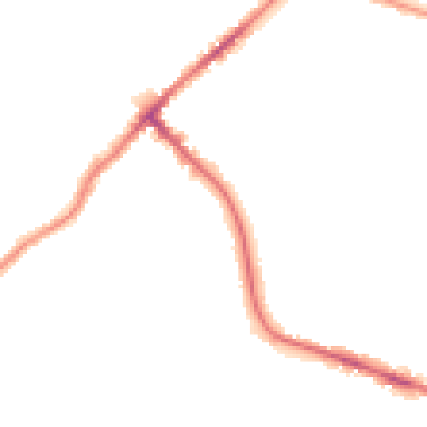 Night-time road noise heatmap for BD7 3NF