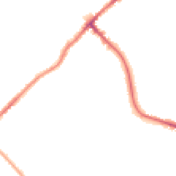 Night-time road noise heatmap for BD7 3NG