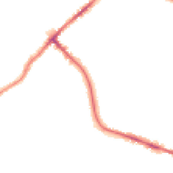 Night-time road noise heatmap for BD7 3NH