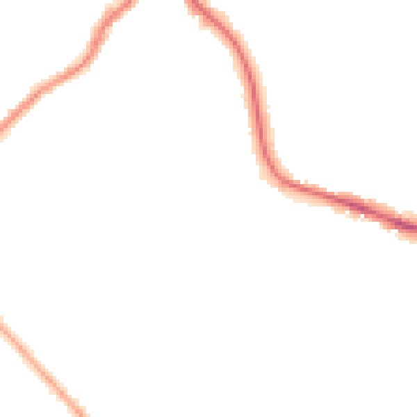 Night-time road noise heatmap for BD7 3NJ