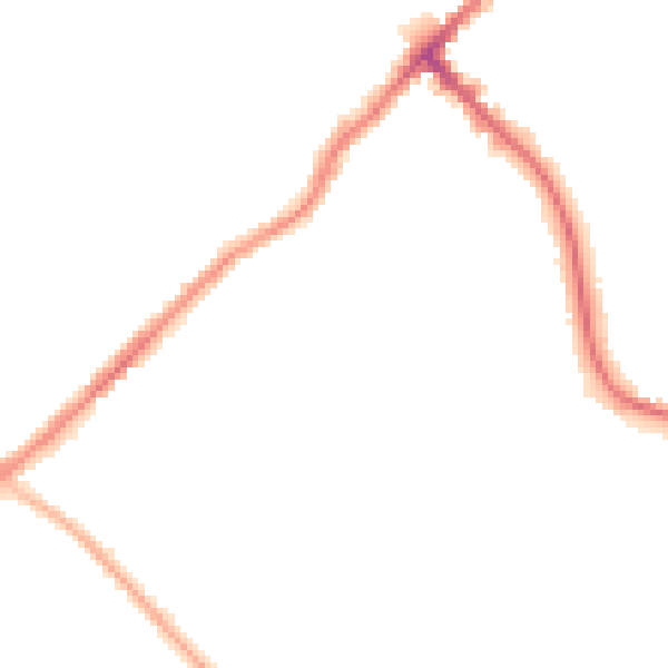 Night-time road noise heatmap for BD7 3PD