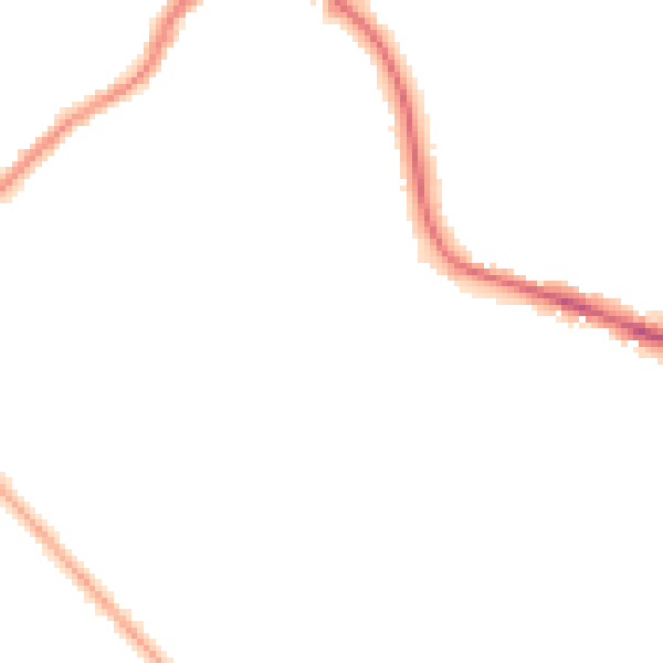 Night-time road noise heatmap for BD7 3PX