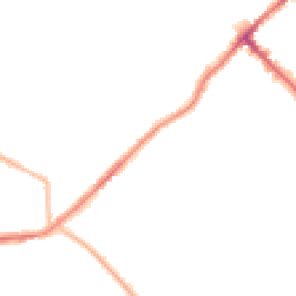 Night-time road noise heatmap for BD7 4HE