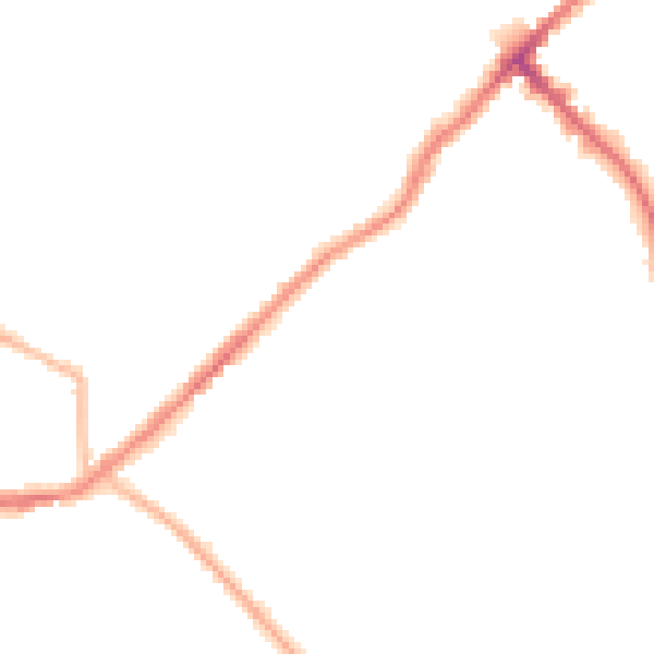 Night-time road noise heatmap for BD7 4HF