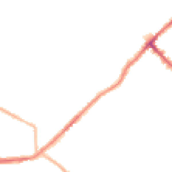 Night-time road noise heatmap for BD7 4HL
